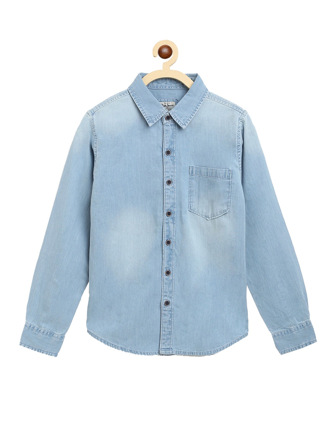 

Pepe Jeans Boys Blue Regular Fit Faded Casual Shirt