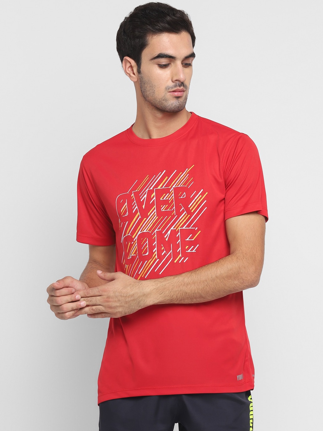 

Yuuki Men Red Printed Round Neck T-shirt