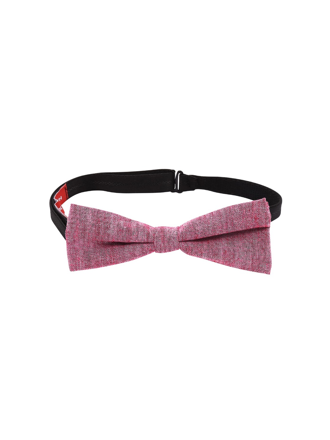 

Blacksmith Pink & Black Solid Linen Bow Tie