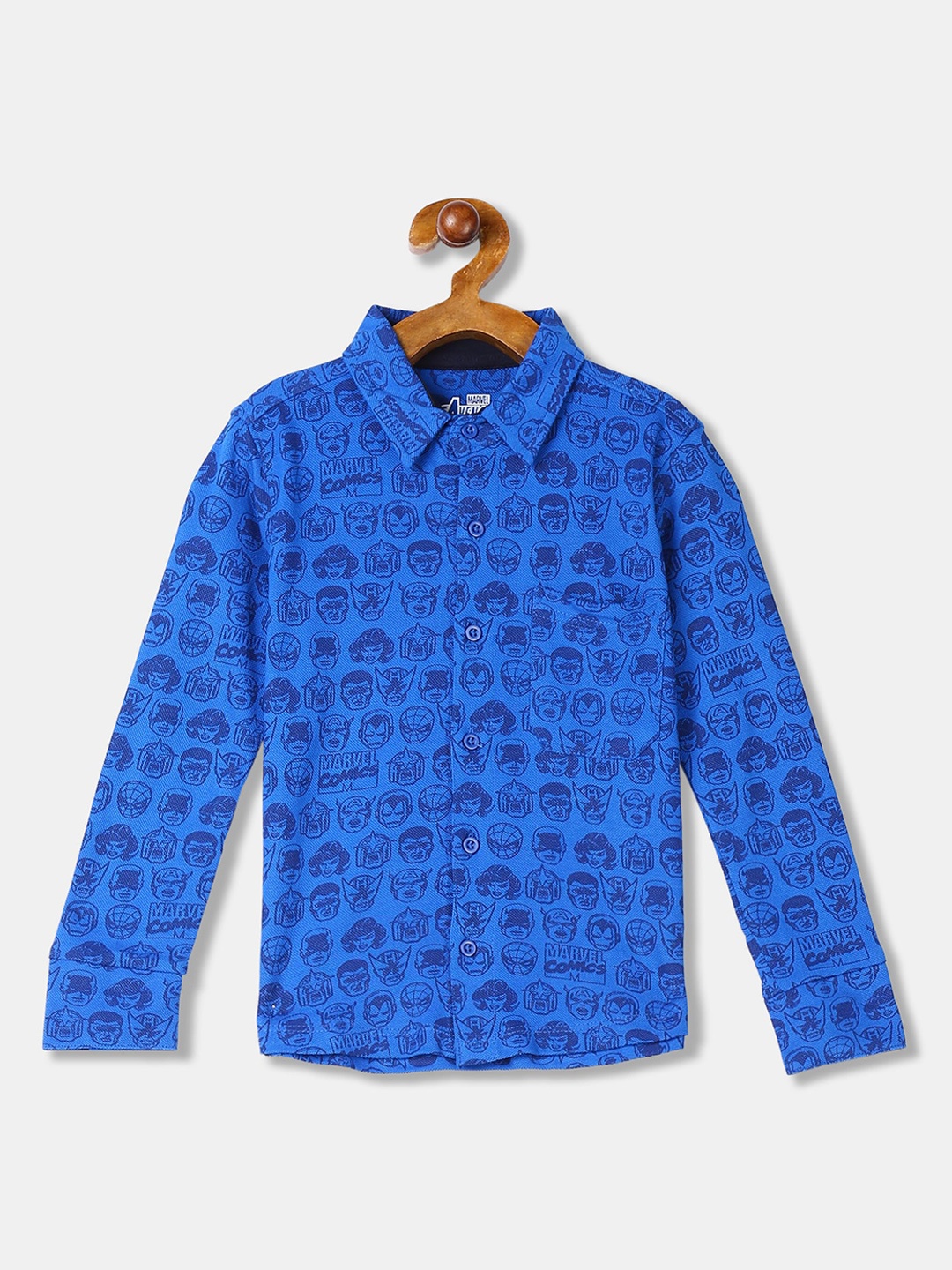 

Colt Boys Blue Regular Fit Printed Casual Shirt