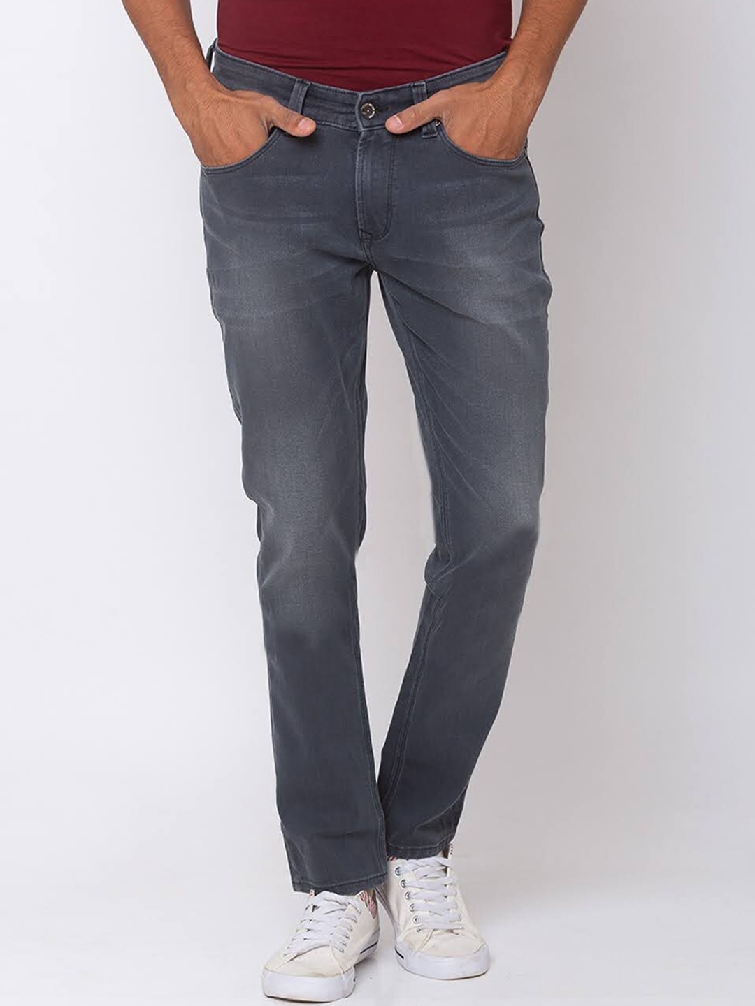 

SPYKAR Men Grey Slim Fit Low-Rise Clean Look Jeans