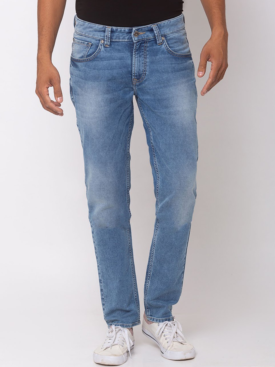 

SPYKAR Men Blue Regular Fit Light Fade Jeans