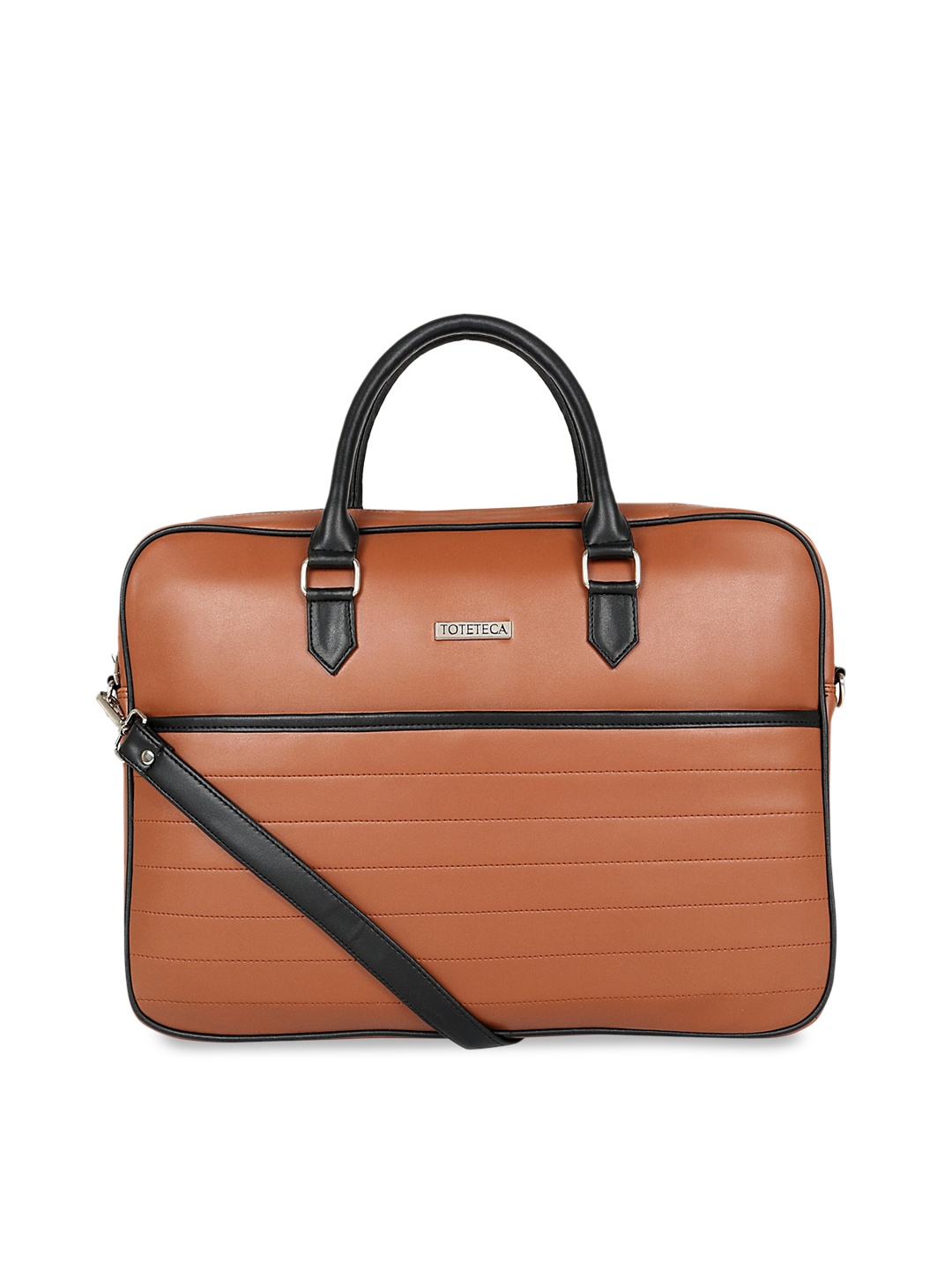 

Toteteca Unisex Tan Brown Solid Laptop Bag