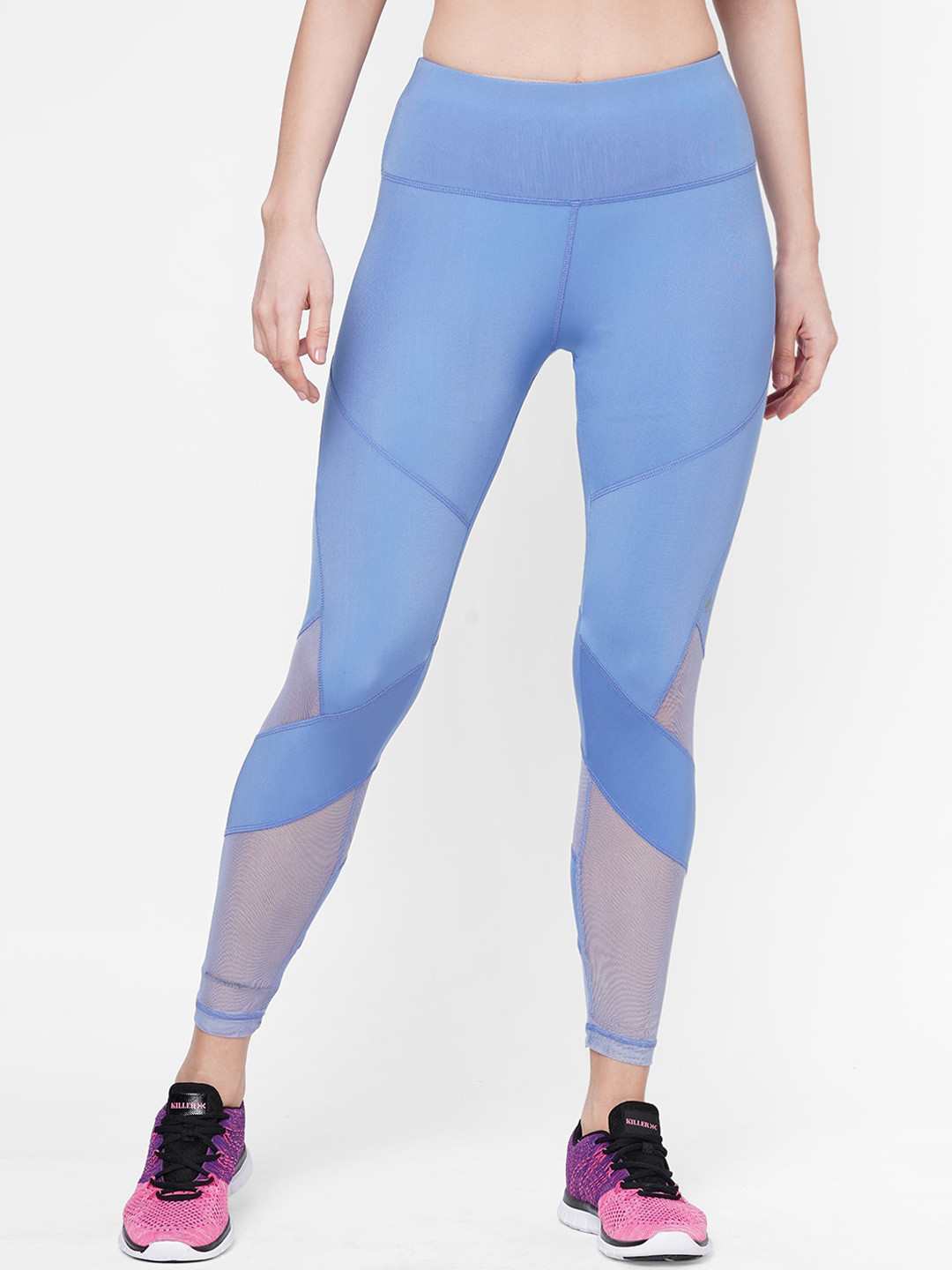 

Tuna London Women Blue Solid Sports Leggings