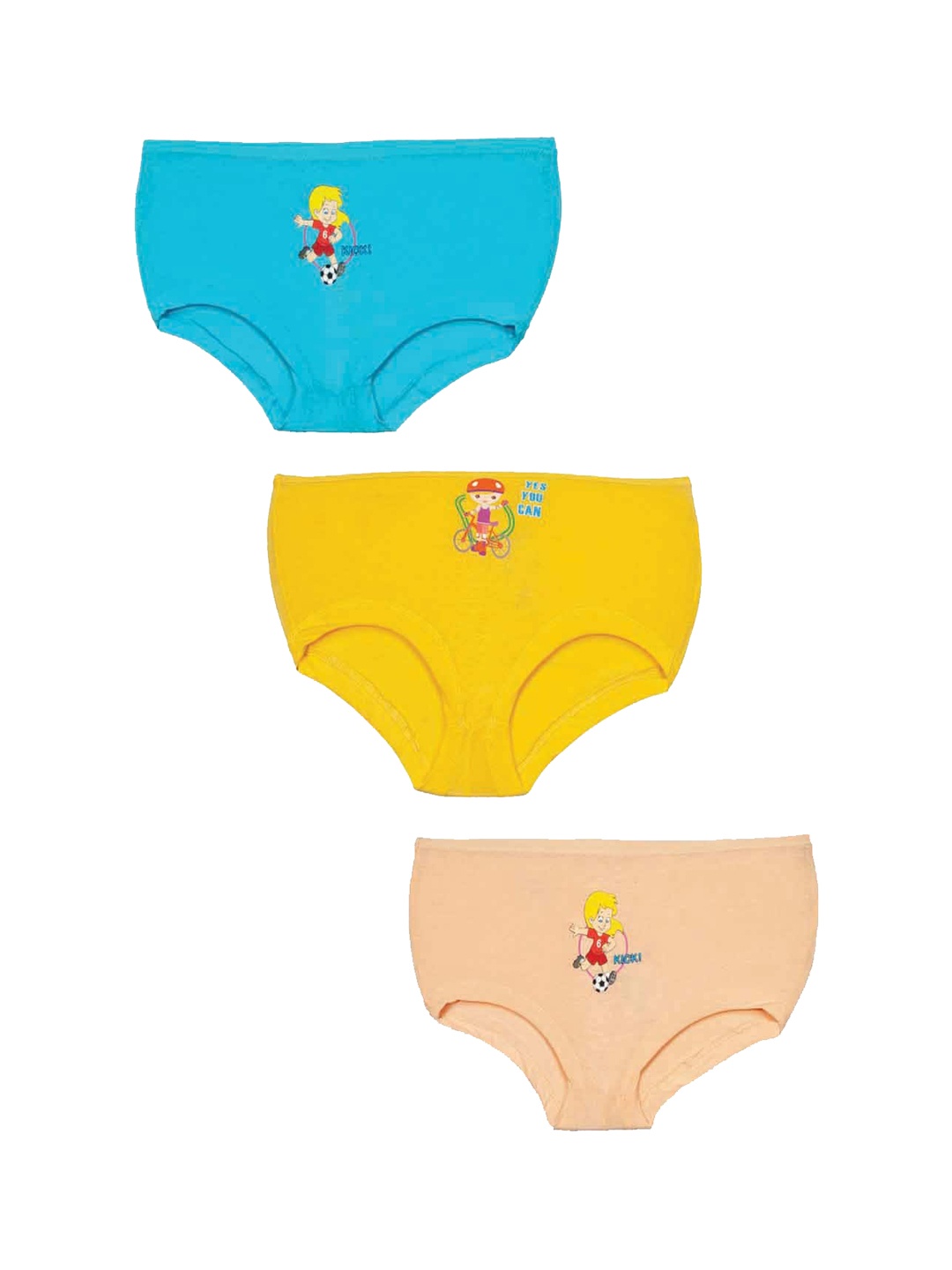 

Zoom Minimondo Unisex Kids Pack Of 3 Multicoloured Basic Briefs 5008-(1)-22, Multi