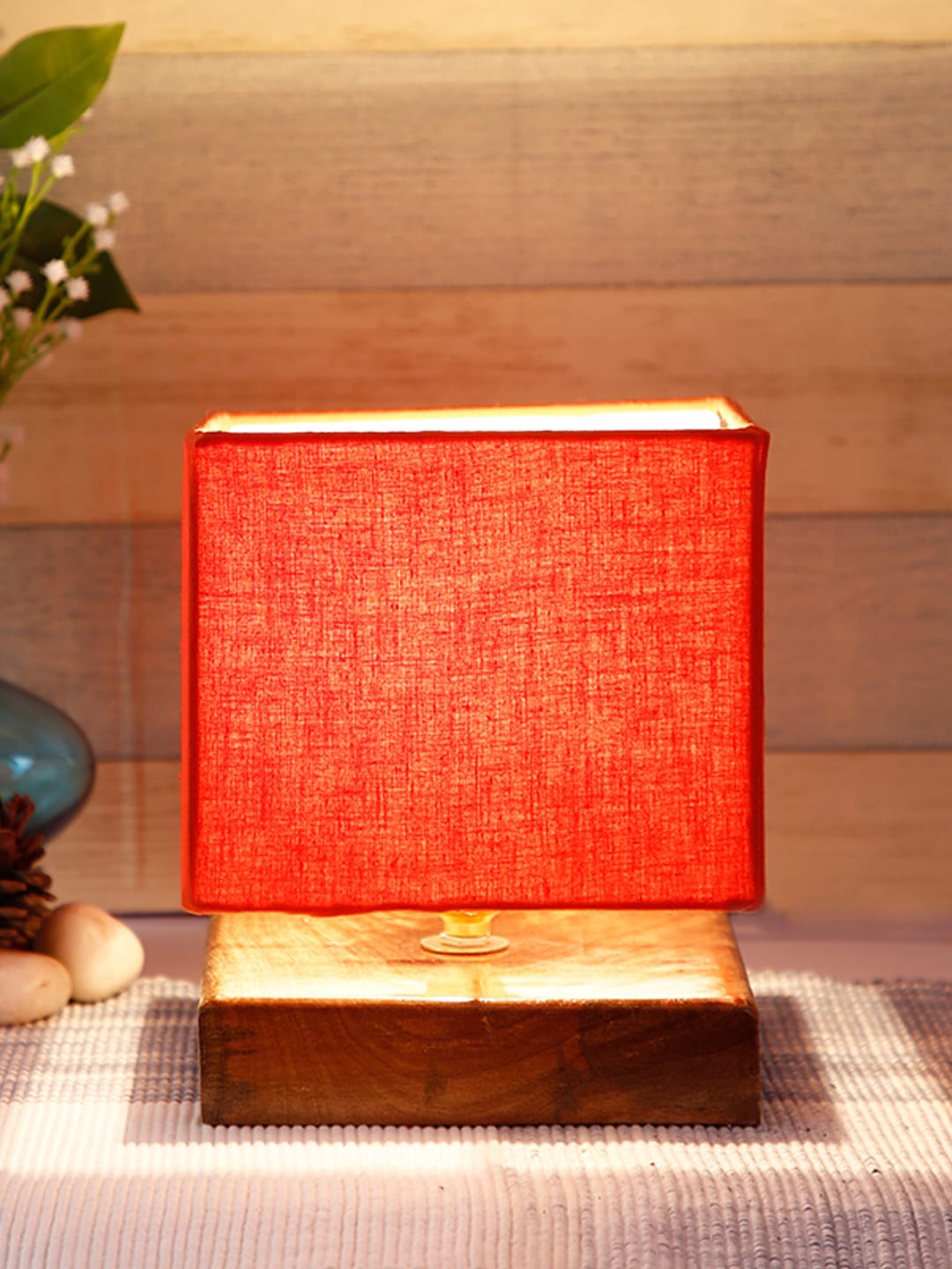 

Devansh Orange Solid Contemporary Square Table Lamp