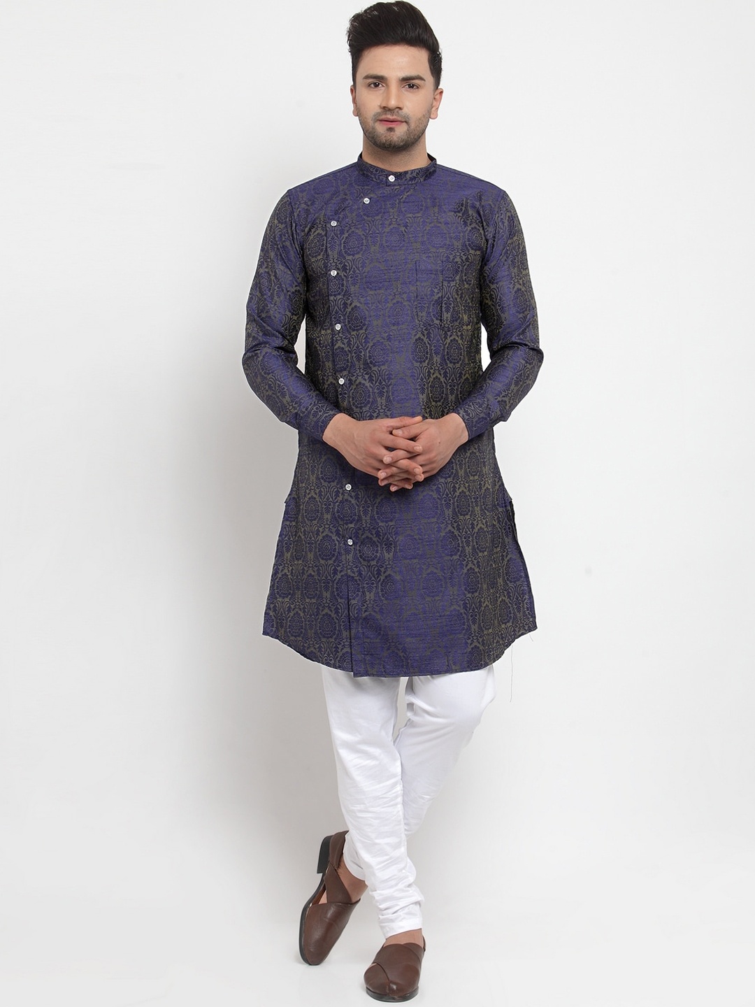 

KLOTTHE Men Blue Ethnic Motifs Kurta