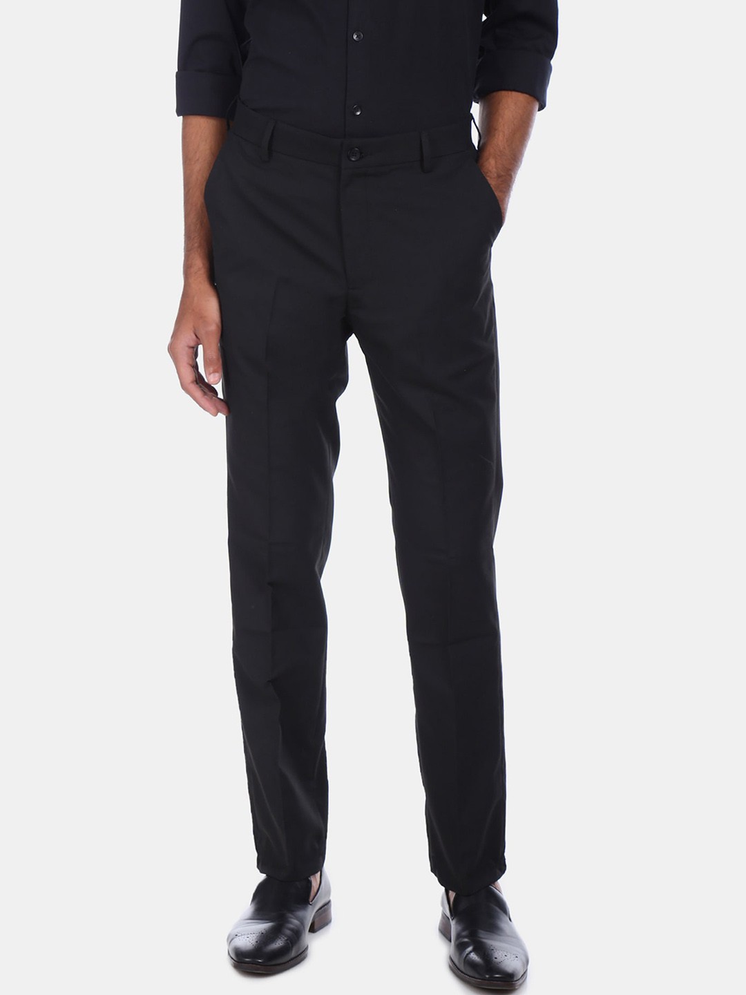 

Excalibur Men Black Regular Fit Solid Formal Trousers