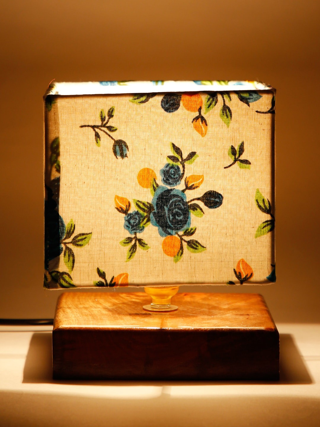 

Devansh White & Blue Printed Contemporary Table Lamp