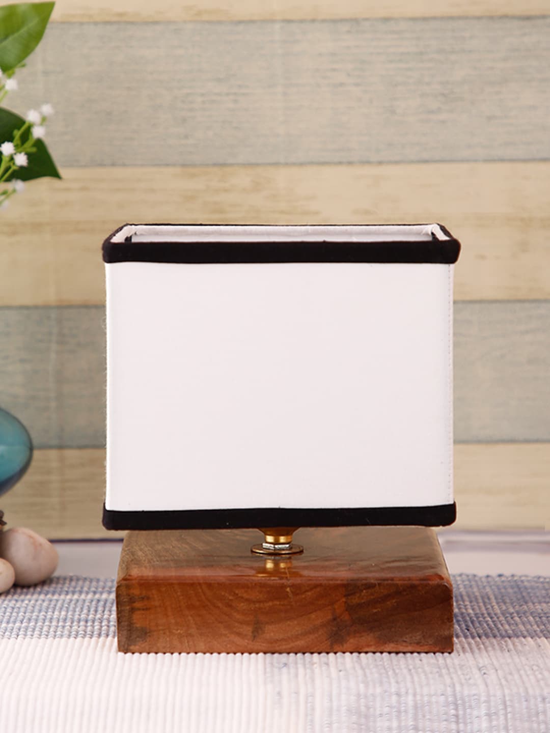 Devansh Cream-Coloured Solid Contemporary Table Lamp