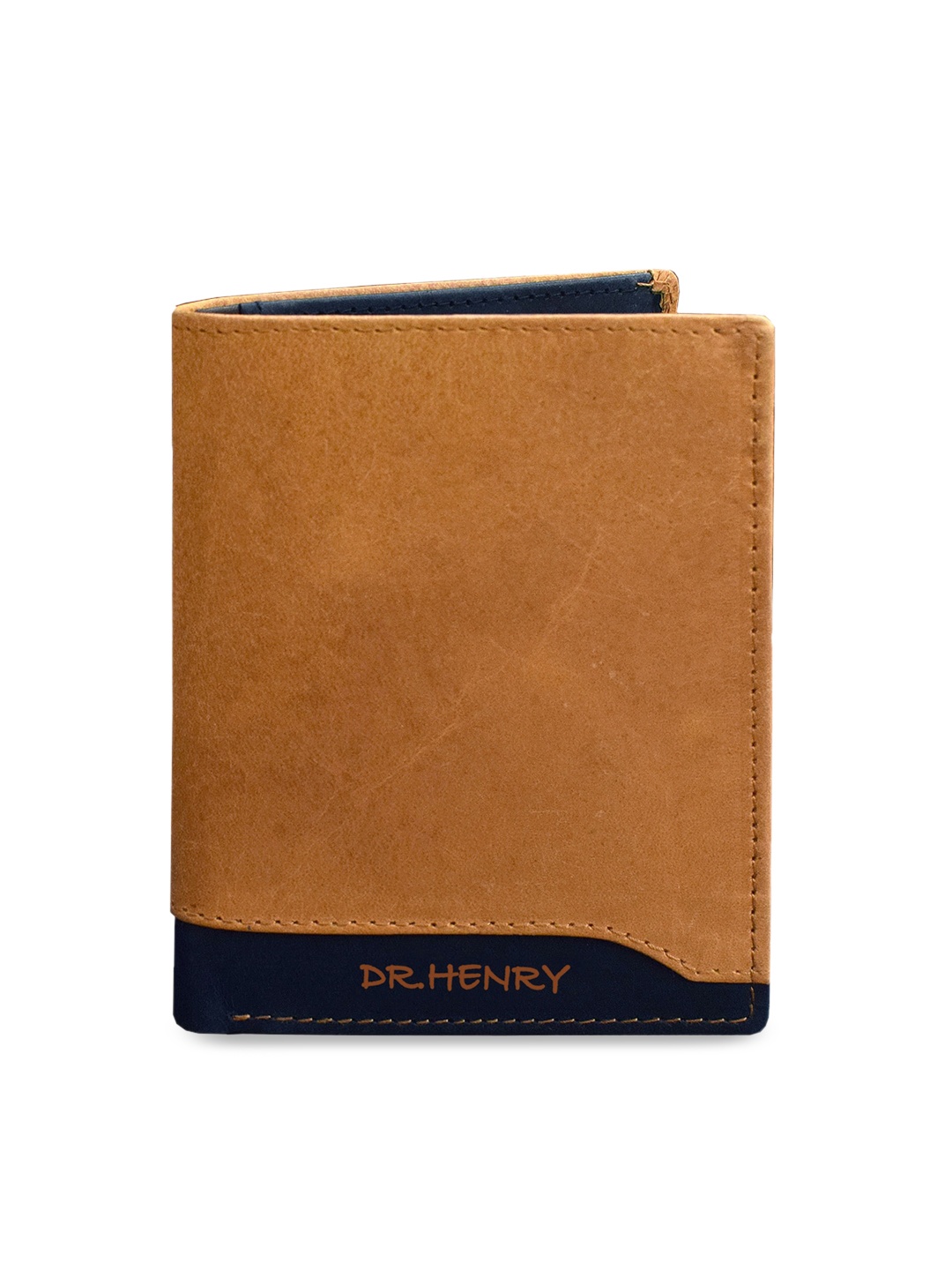

DR. HENRY Men Tan Textured Two Fold Wallet