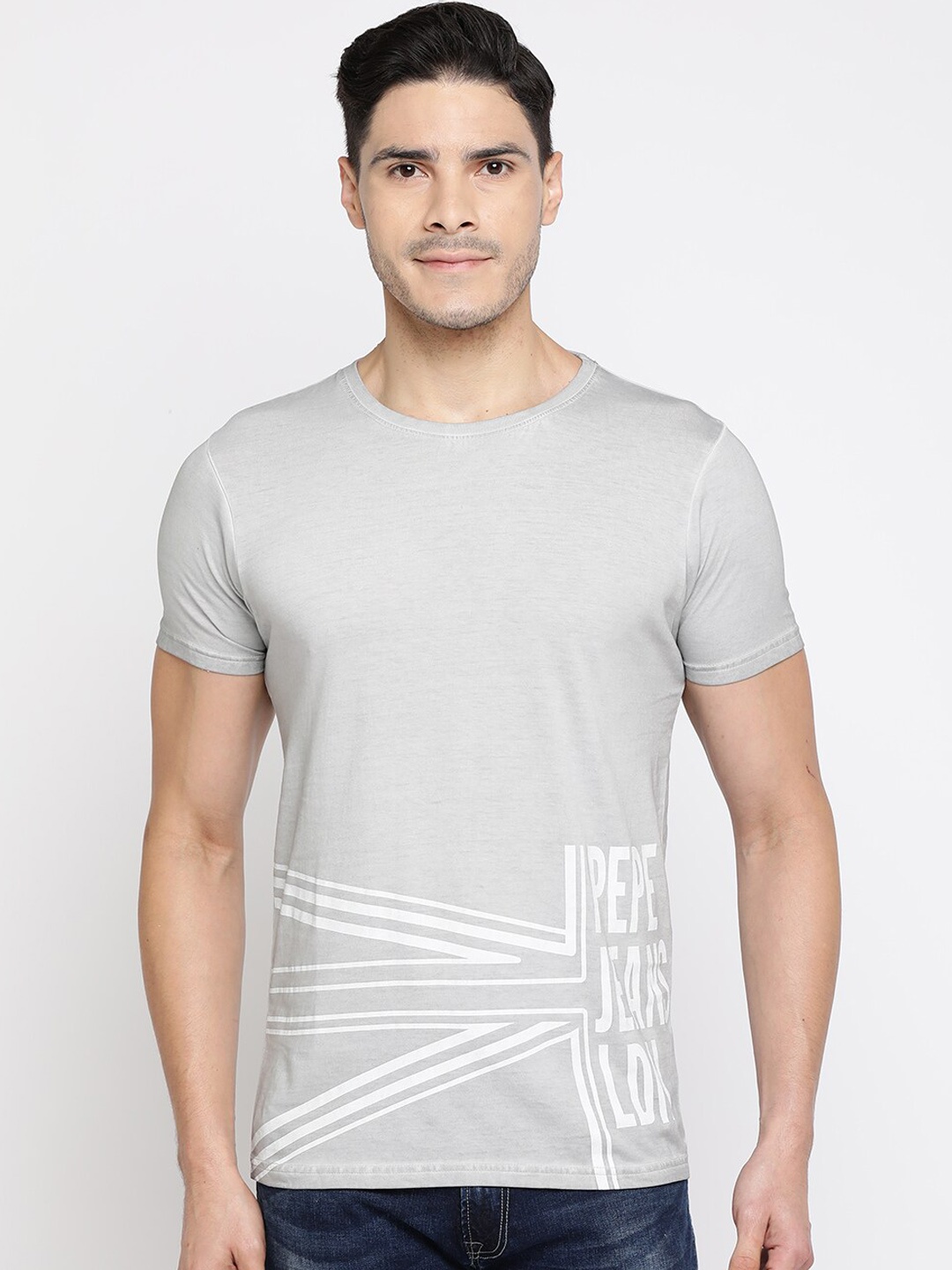 

Pepe Jeans Silver-Toned Colourblockeds T-shirt