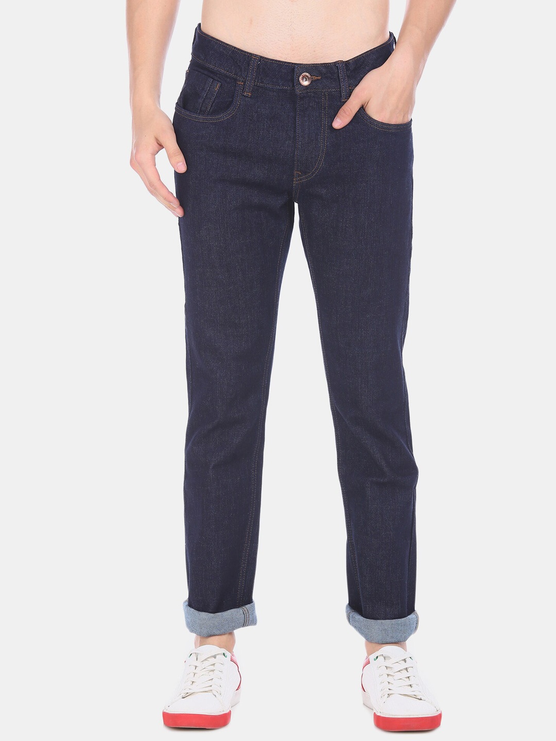

Flying Machine Men Navy Blue Michael Tapered Fit Jeans