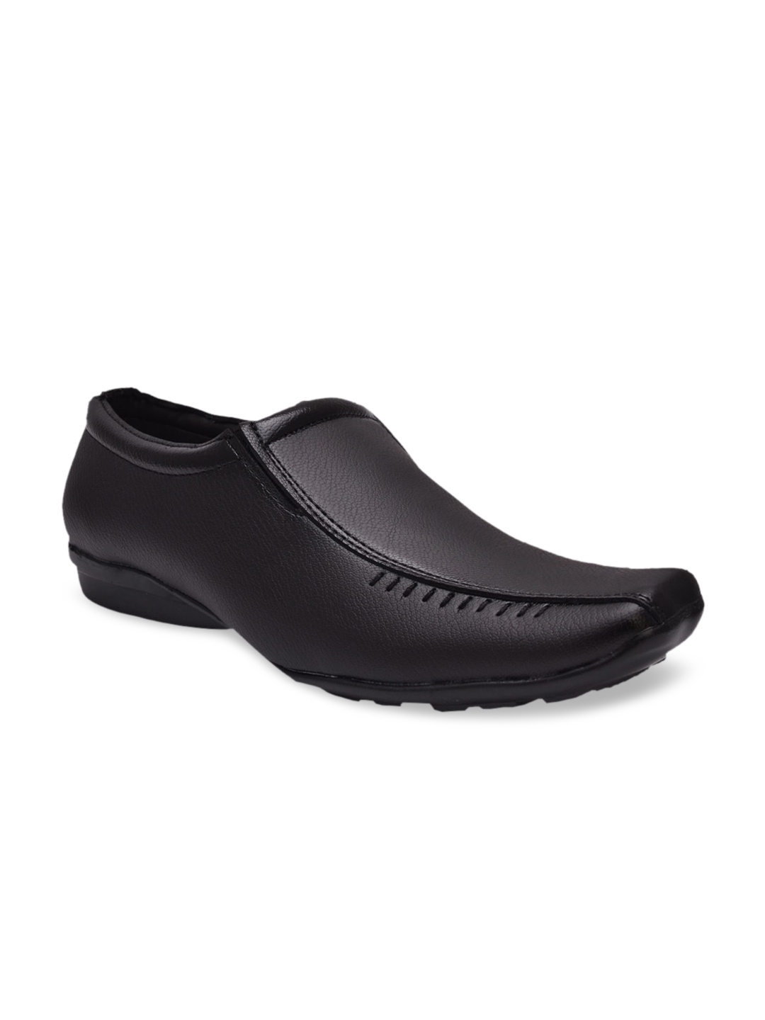 

Prolific Men Black Solid Formal Slip-Ons