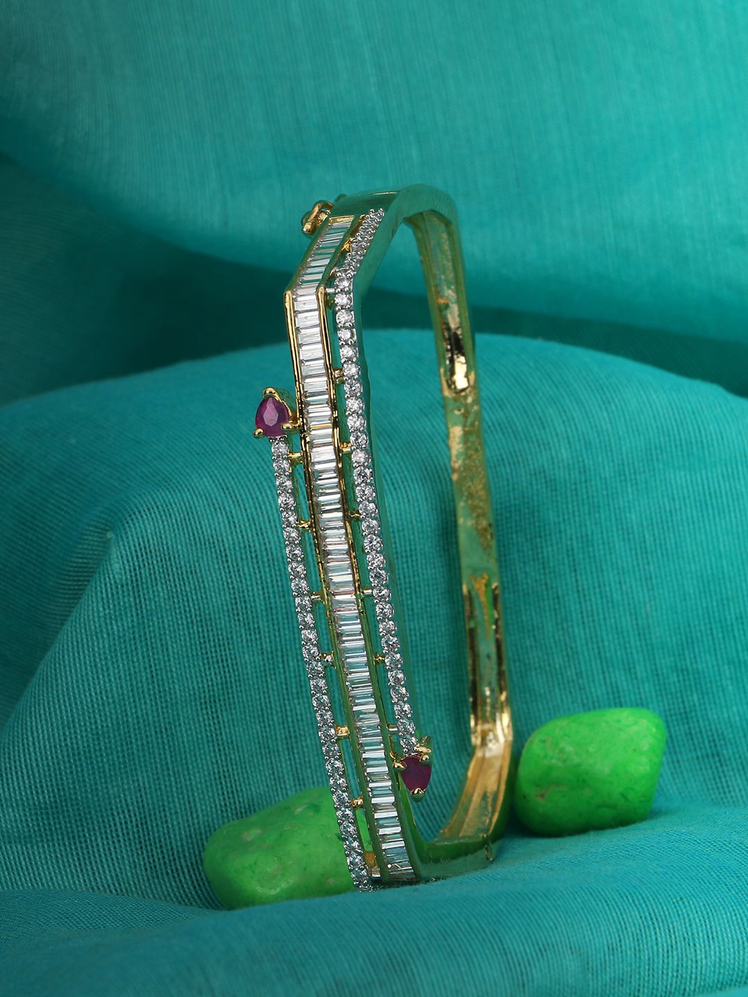 

Adwitiya Collection Gold-Plated Bangle-Style Bracelet