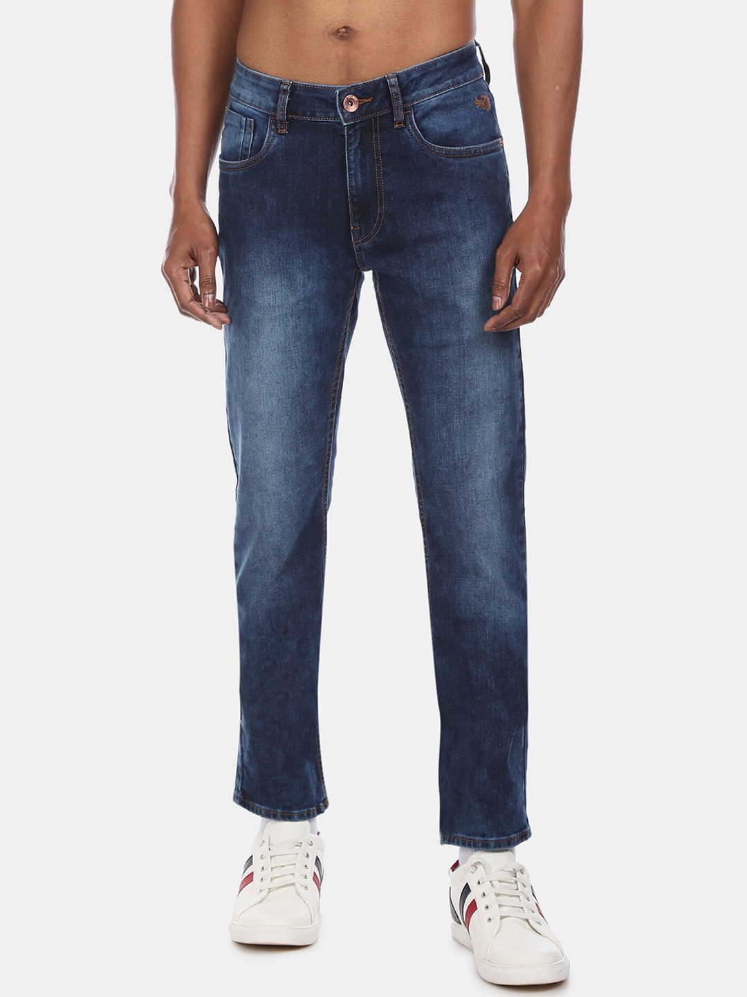 

Flying Machine Men Navy Blue Michael Tapered Fit Jeans