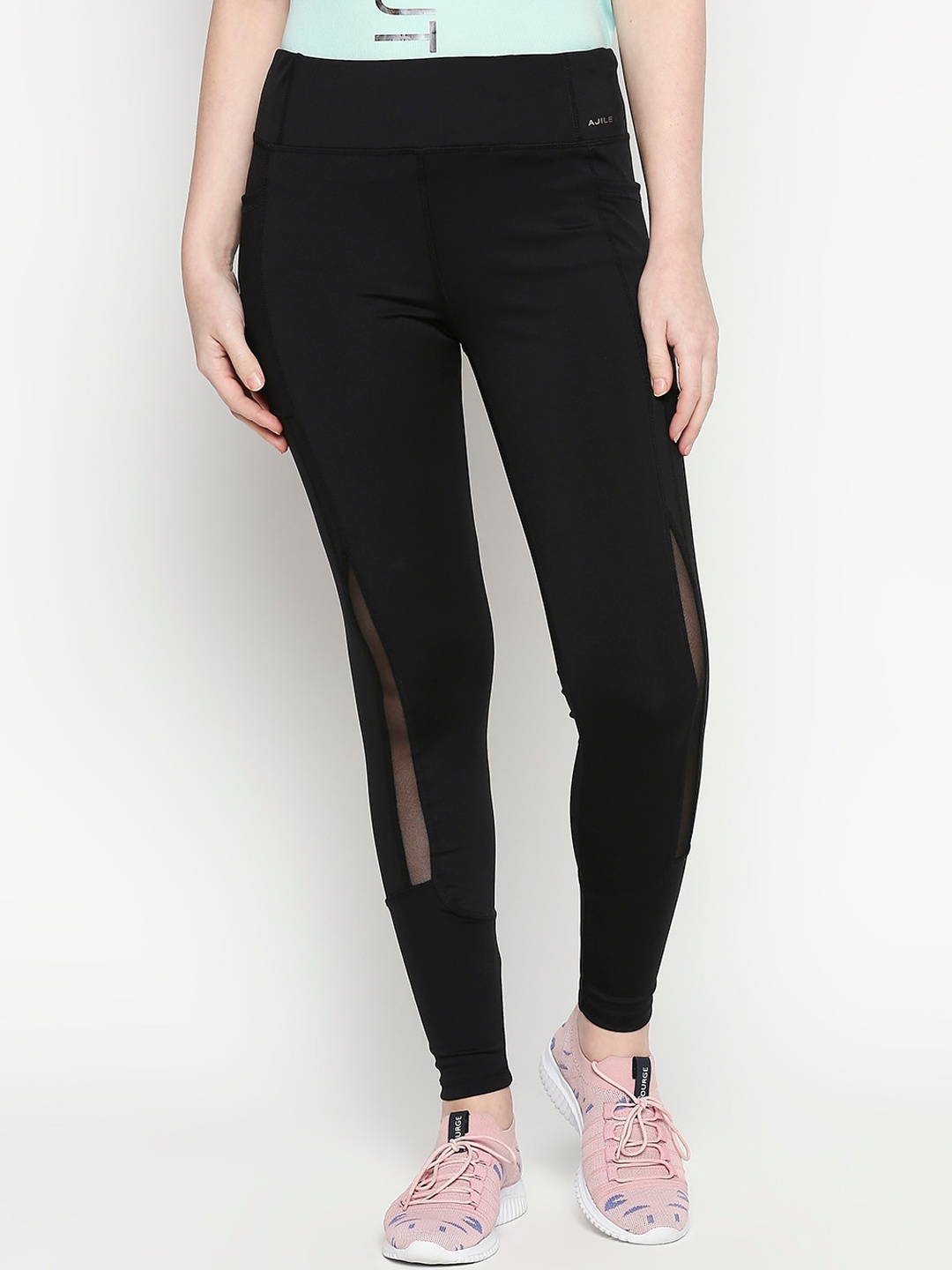 

Ajile by Pantaloons Women Black Black Solid Track Pants