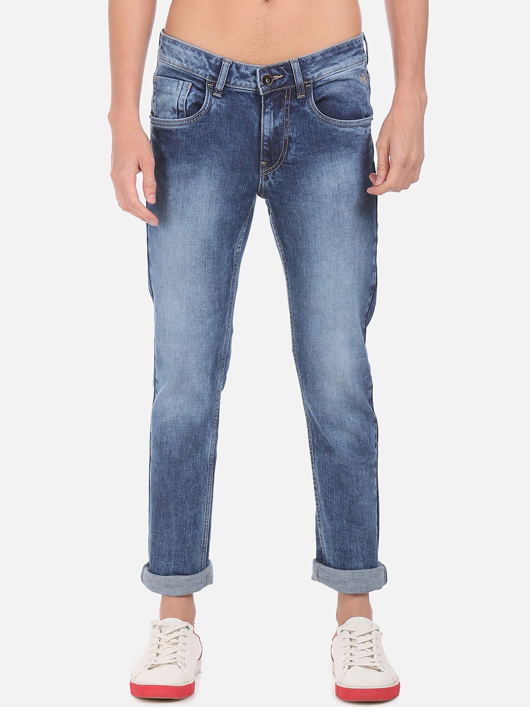 

Flying Machine Men Blue Jackson Tapered Fit Heavy Faded Jeans