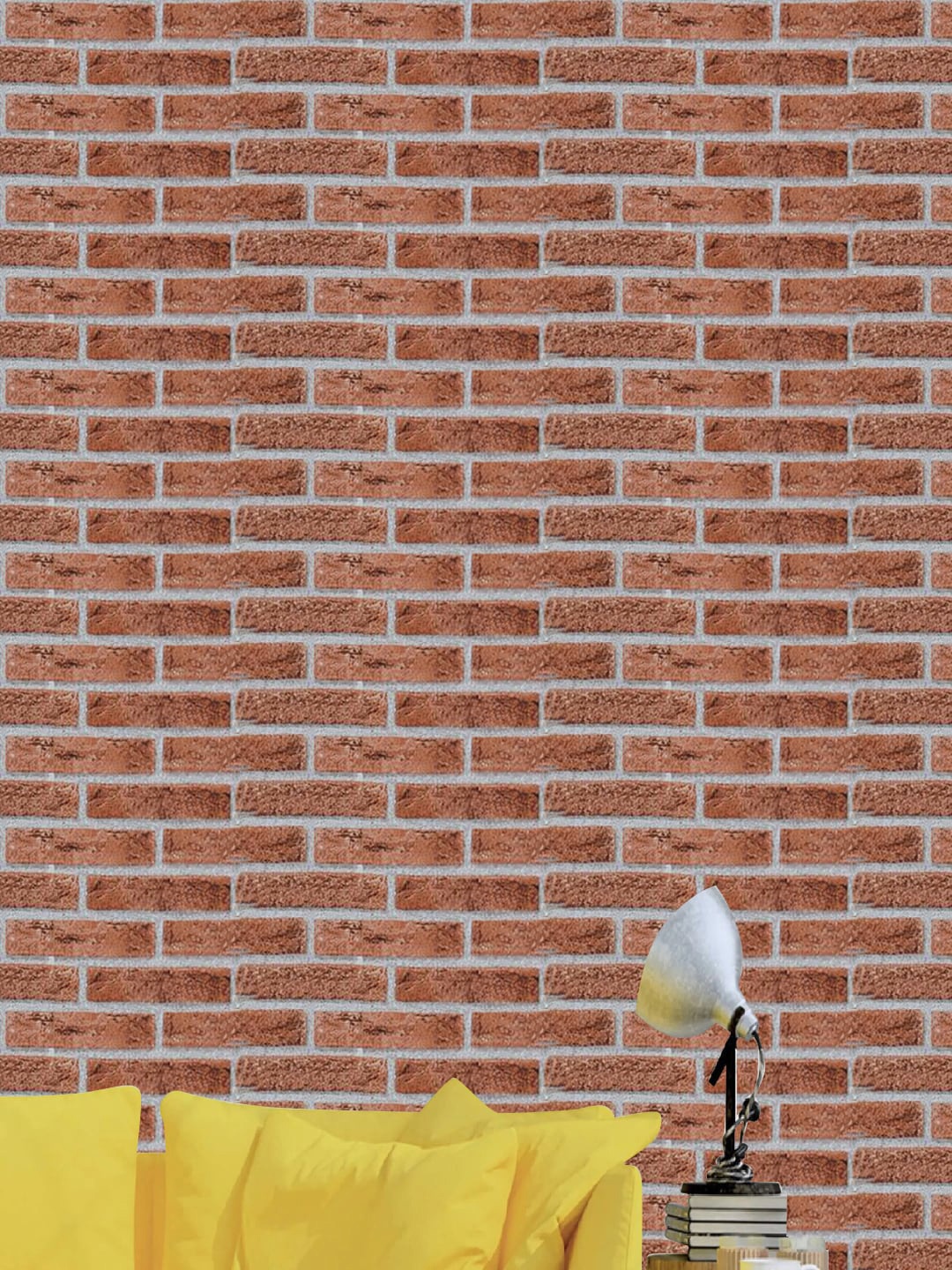 

Jaamso Royals Brown Brick Self adhesive Wallpaper