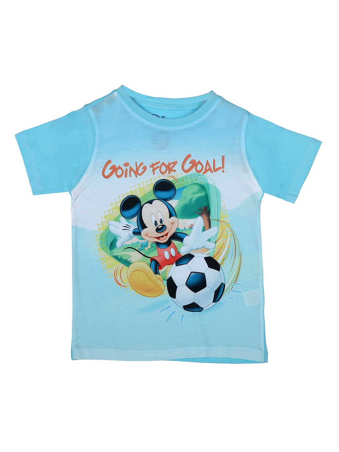 

Mickey Mouse Family Boys Blue Mickey Mouse Printed Round Neck T-shirt