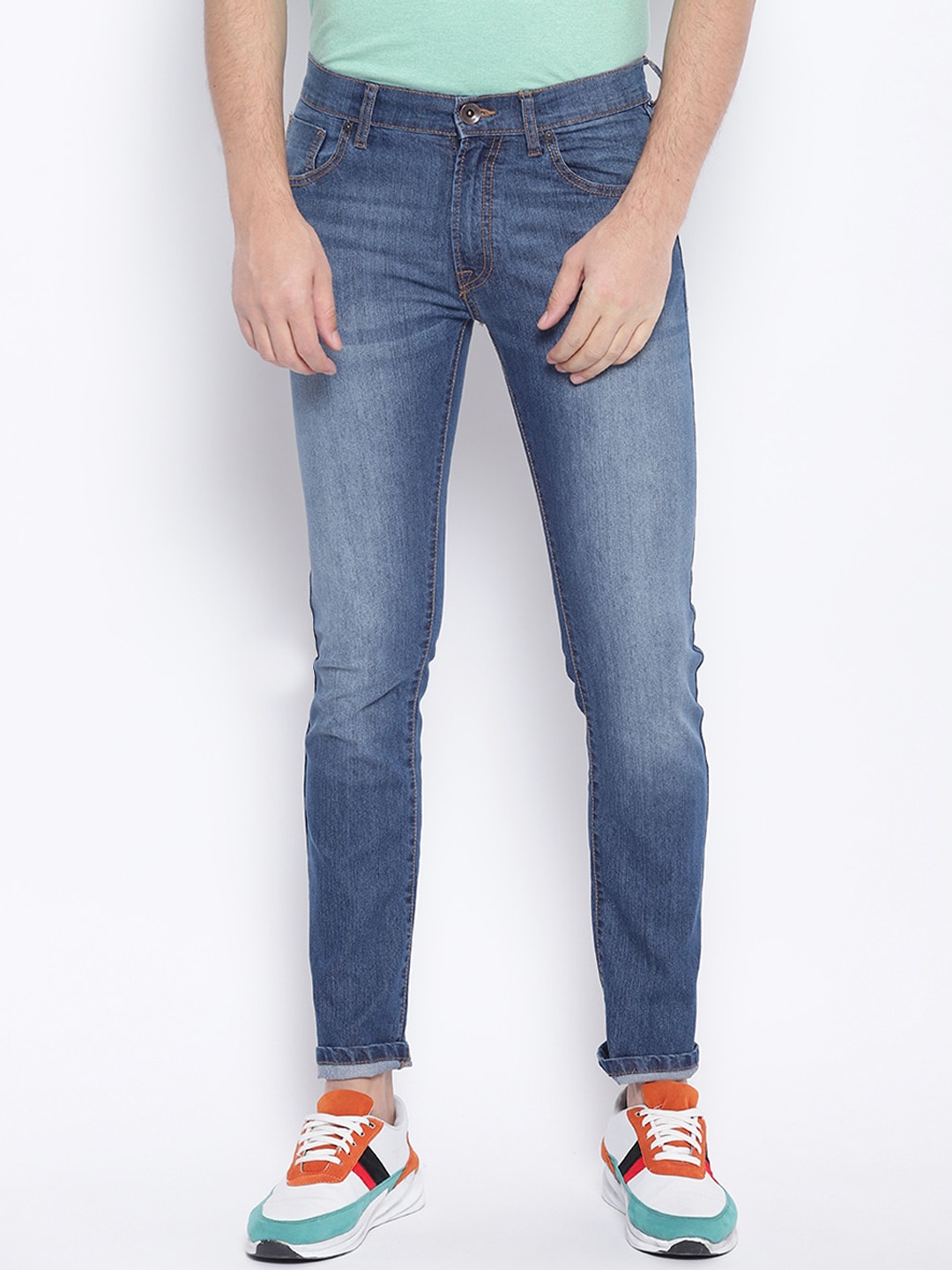 

Pepe Jeans Men Blue Slim Fit Mid-Rise Clean Look Jeans