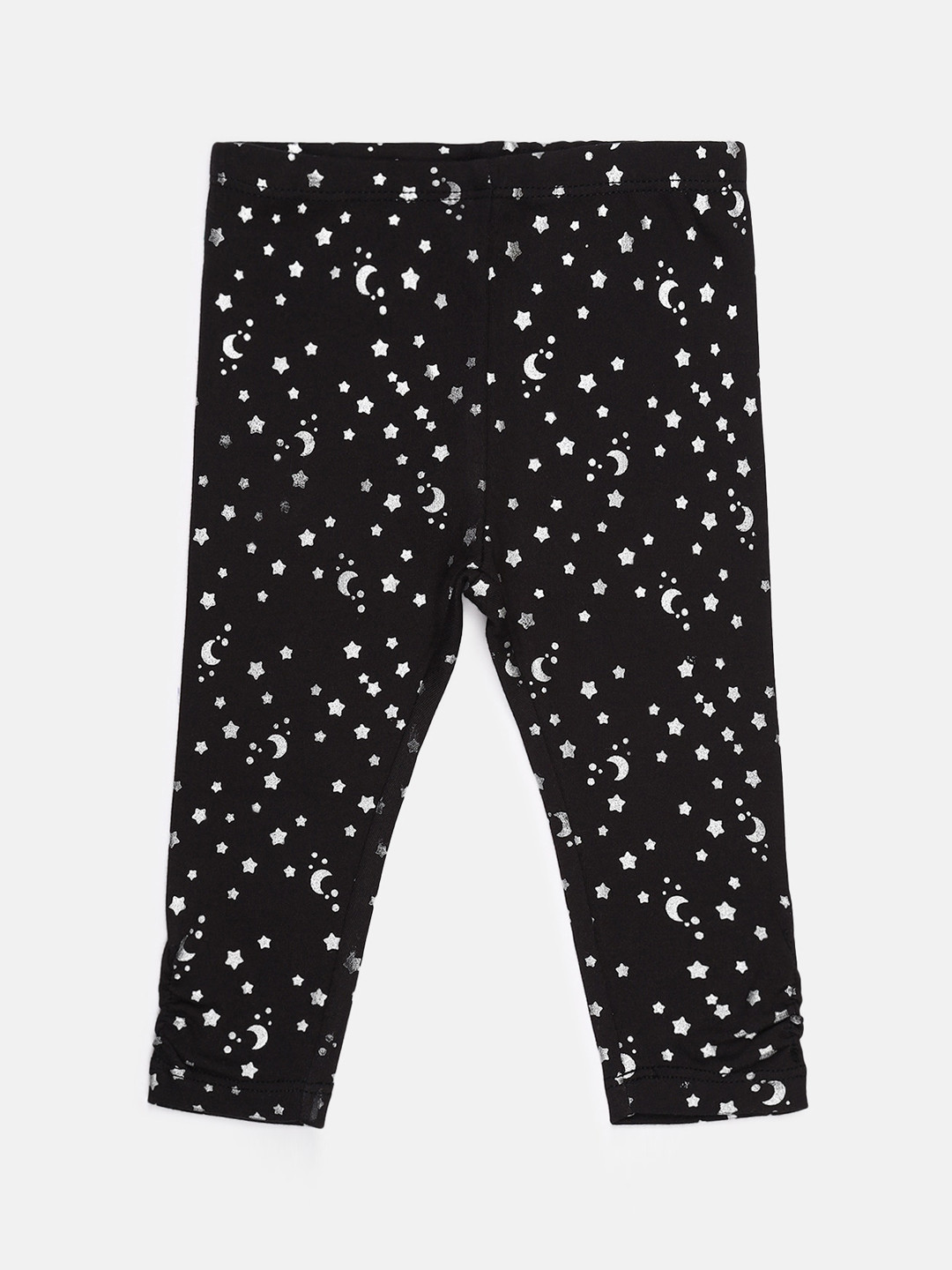 

Chicco Infant Girls Black & White Printed Ankle-Length Leggings