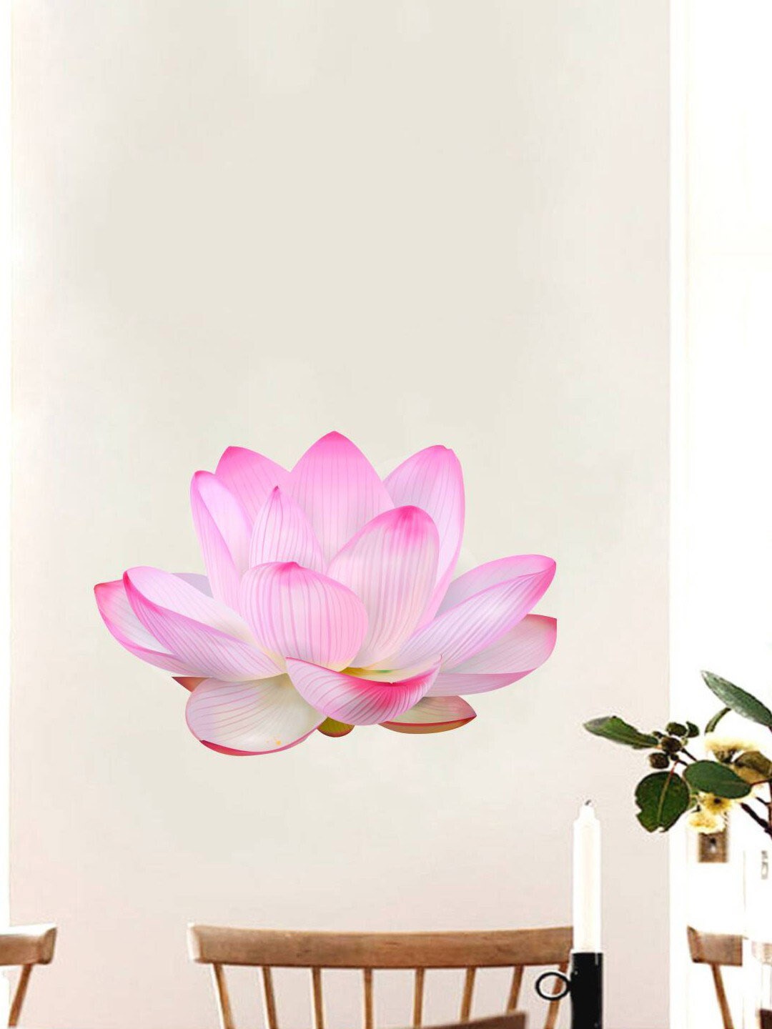 

rawpockets Pink & White Divine Lotus Flower Wall Sticker