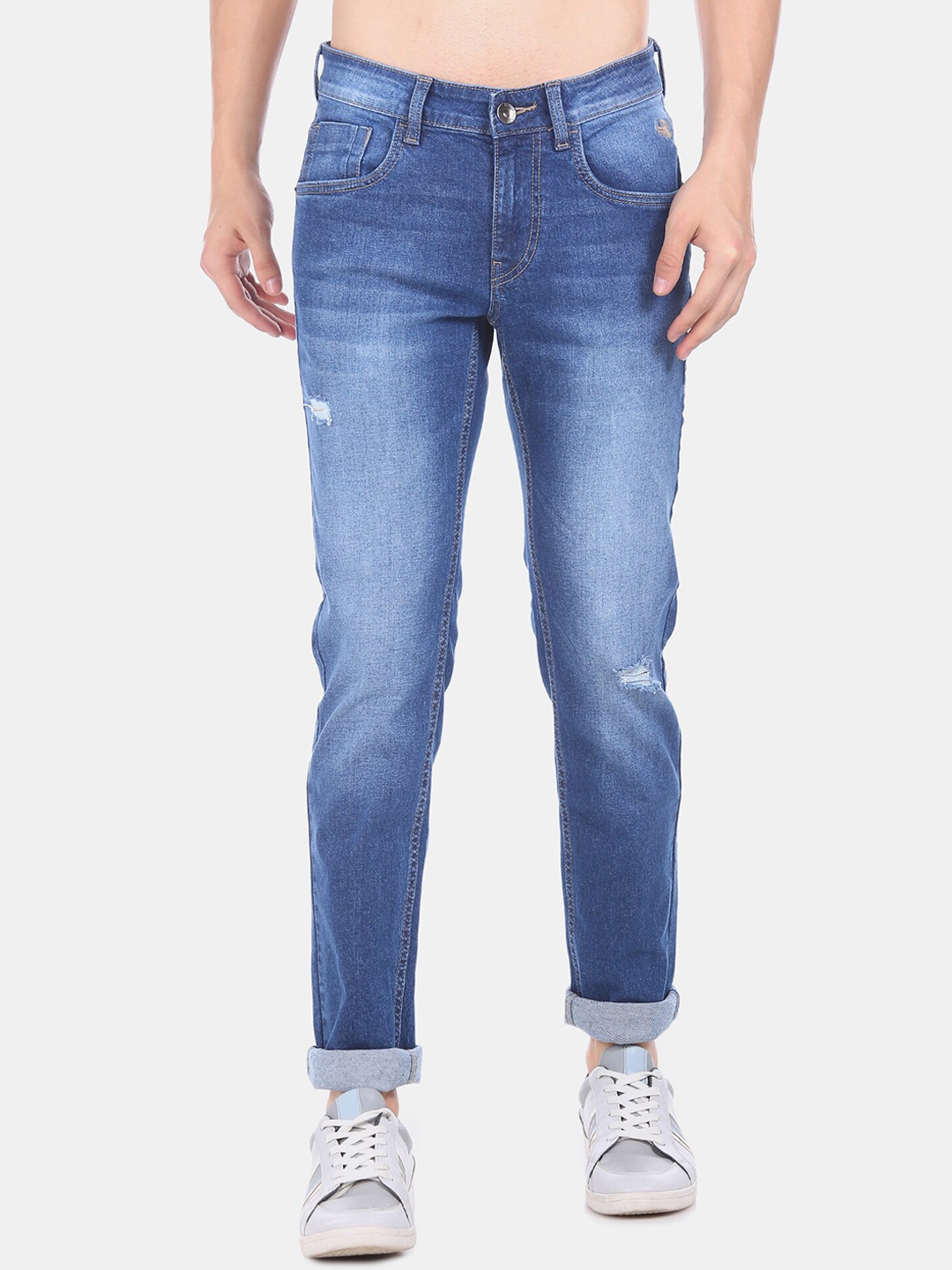

Flying Machine Men Blue Jackson Tapered Fit Jeans