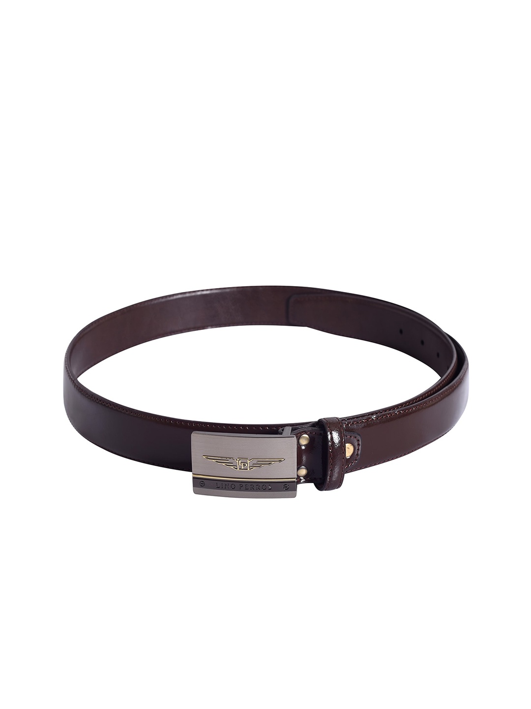 

Lino Perros Men Brown Solid Leather Belt