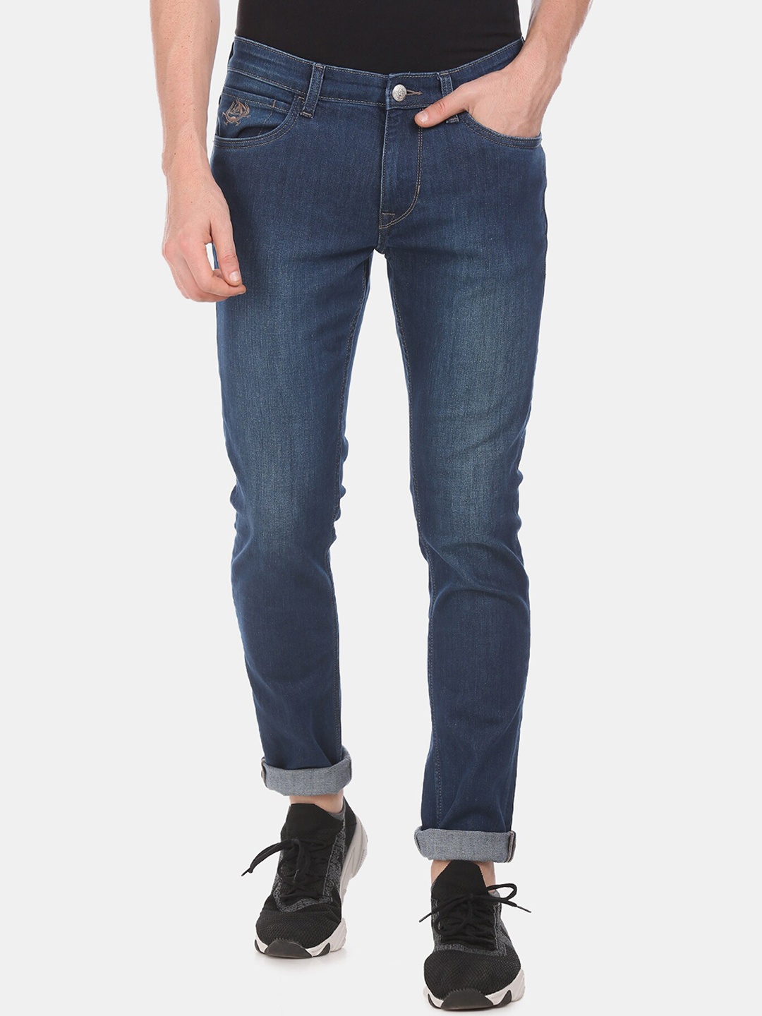 

U.S. Polo Assn. Denim Co. Men Blue Slim Fit Mid-Rise Clean Look Jeans