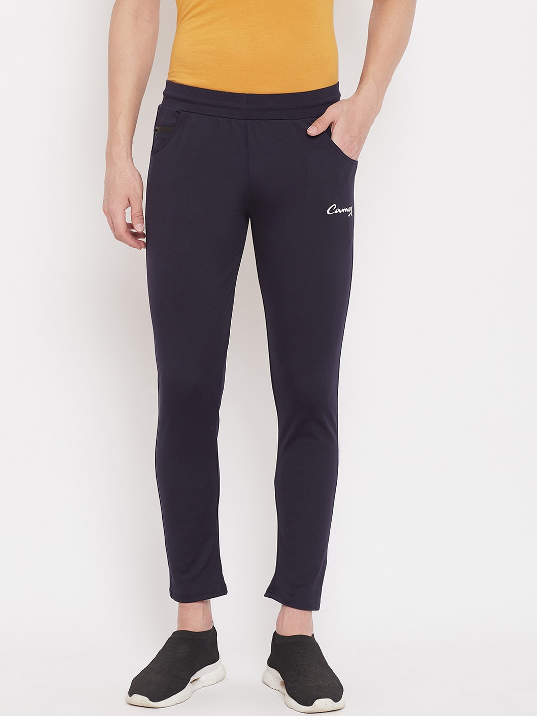 

Camey Men Navy Blue Solid Dry-Fit Track Pants