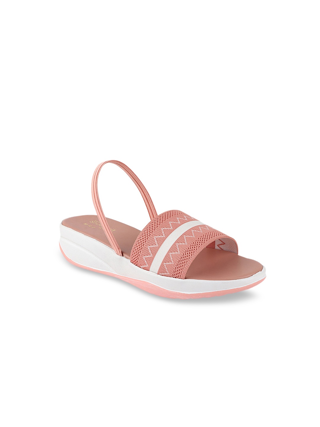 

Shoetopia Girls Peach-Coloured Woven Design Sandals
