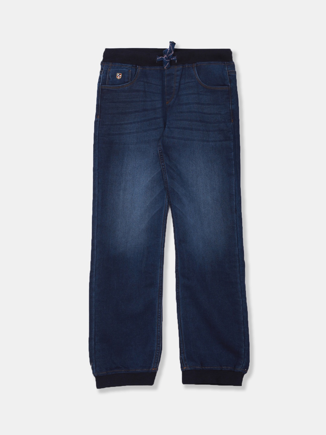 

U.S. Polo Assn. Kids Boys Blue Jogger Mid-Rise Clean Look Jeans