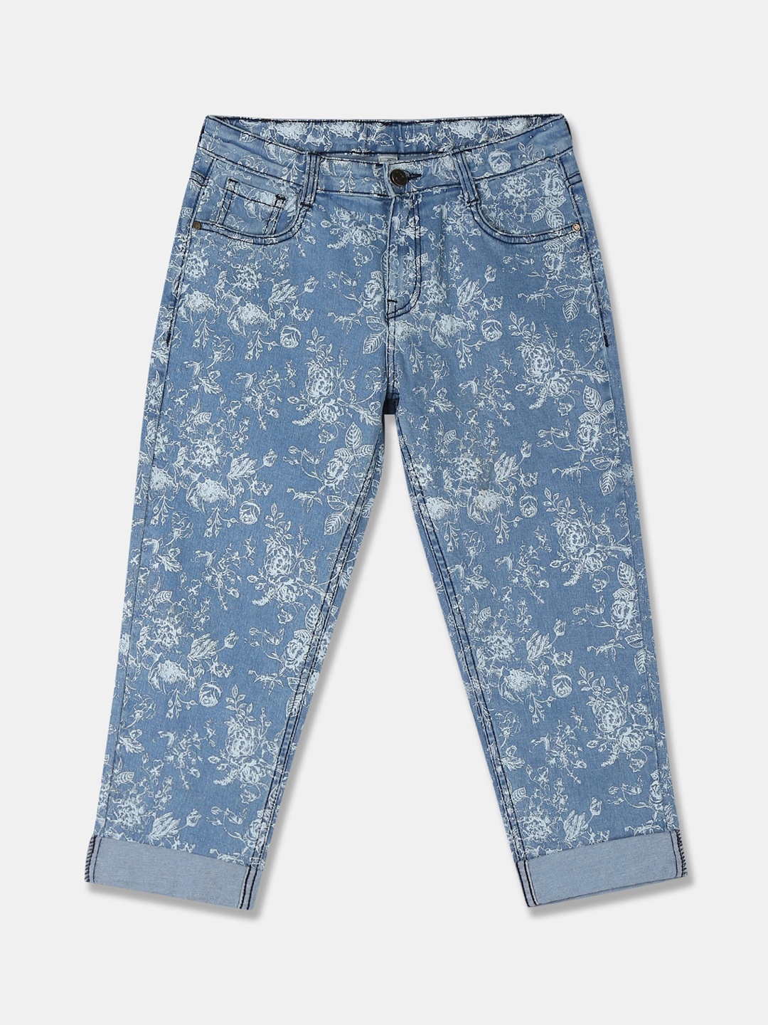 

Cherokee Girls Blue Regular Fit Mid-Rise Clean Look Jeans