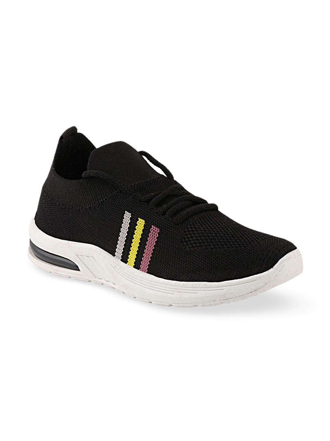 

Shoetopia Girls Black Woven Design Sneakers