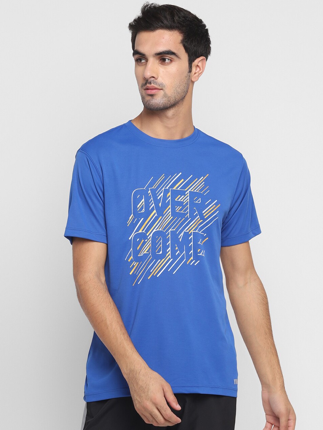 

Yuuki Men Blue Printed Round Neck T-shirt