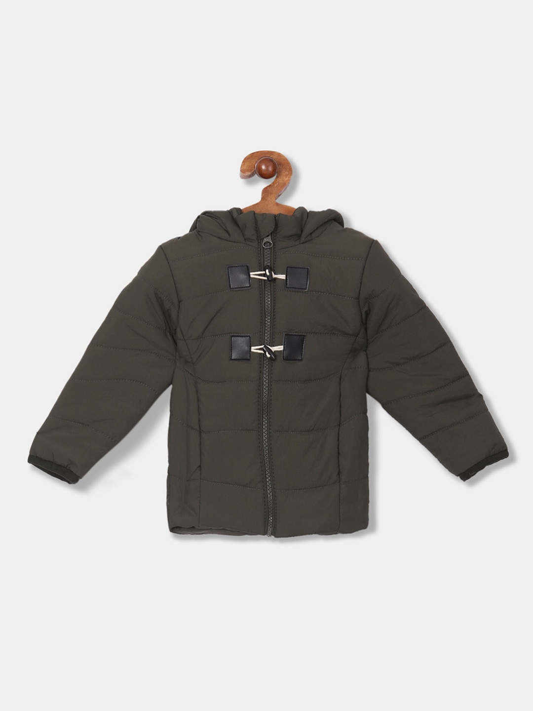 

Donuts Boys Olive Green Solid Quilted Jacket