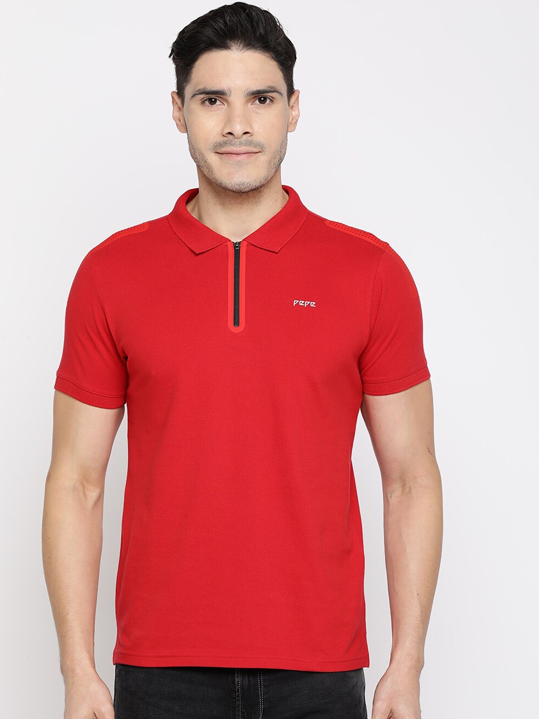 

Pepe Jeans Red Polo Collar T-shirt