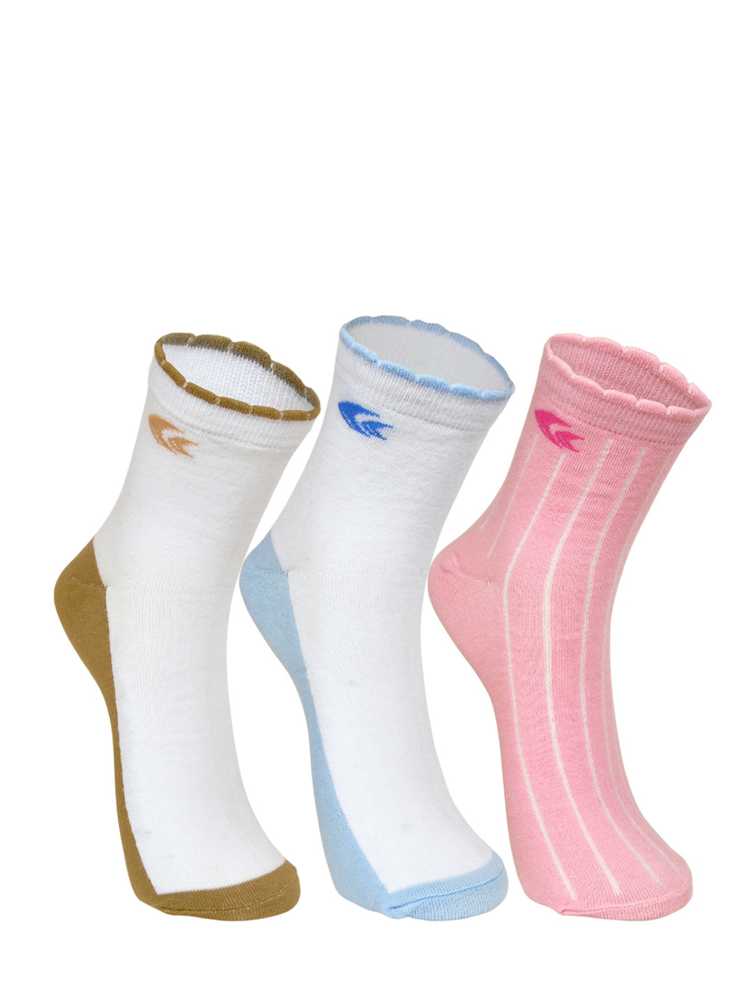 

Allen Cooper Women Pack of 3 Ankle Length Socks, White