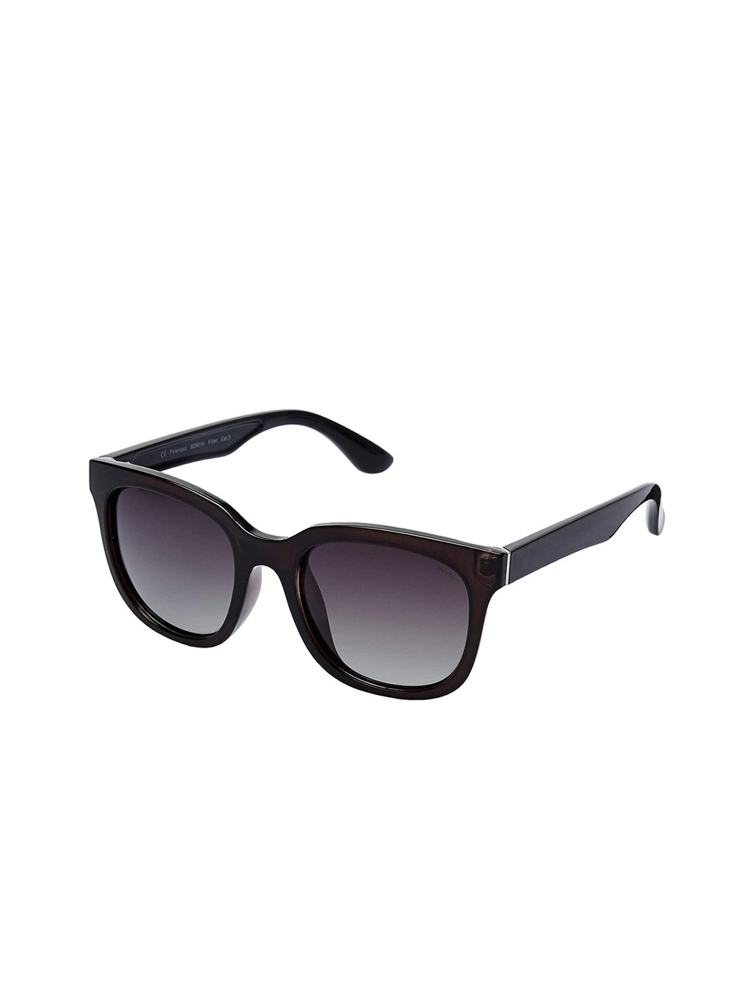 

INVU Men Half Rim Square Sunglasses with UV Protected Lens B2901A, Black