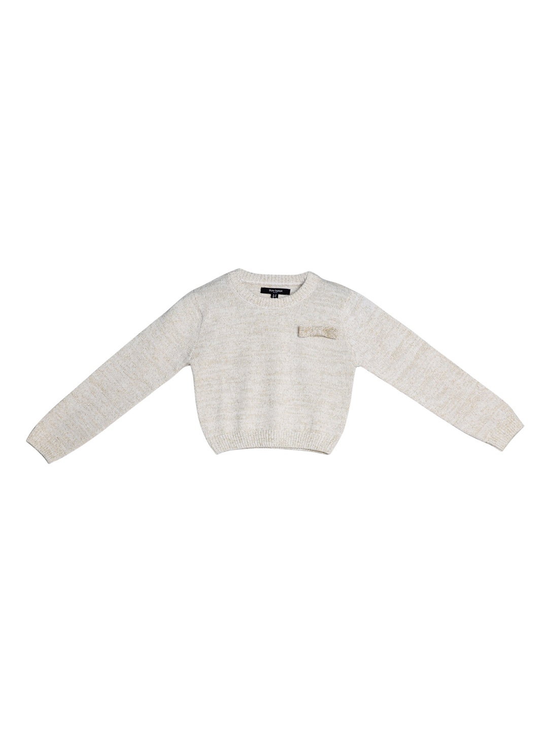 

Style Quotient Off White Self Design Pure Cotton Top
