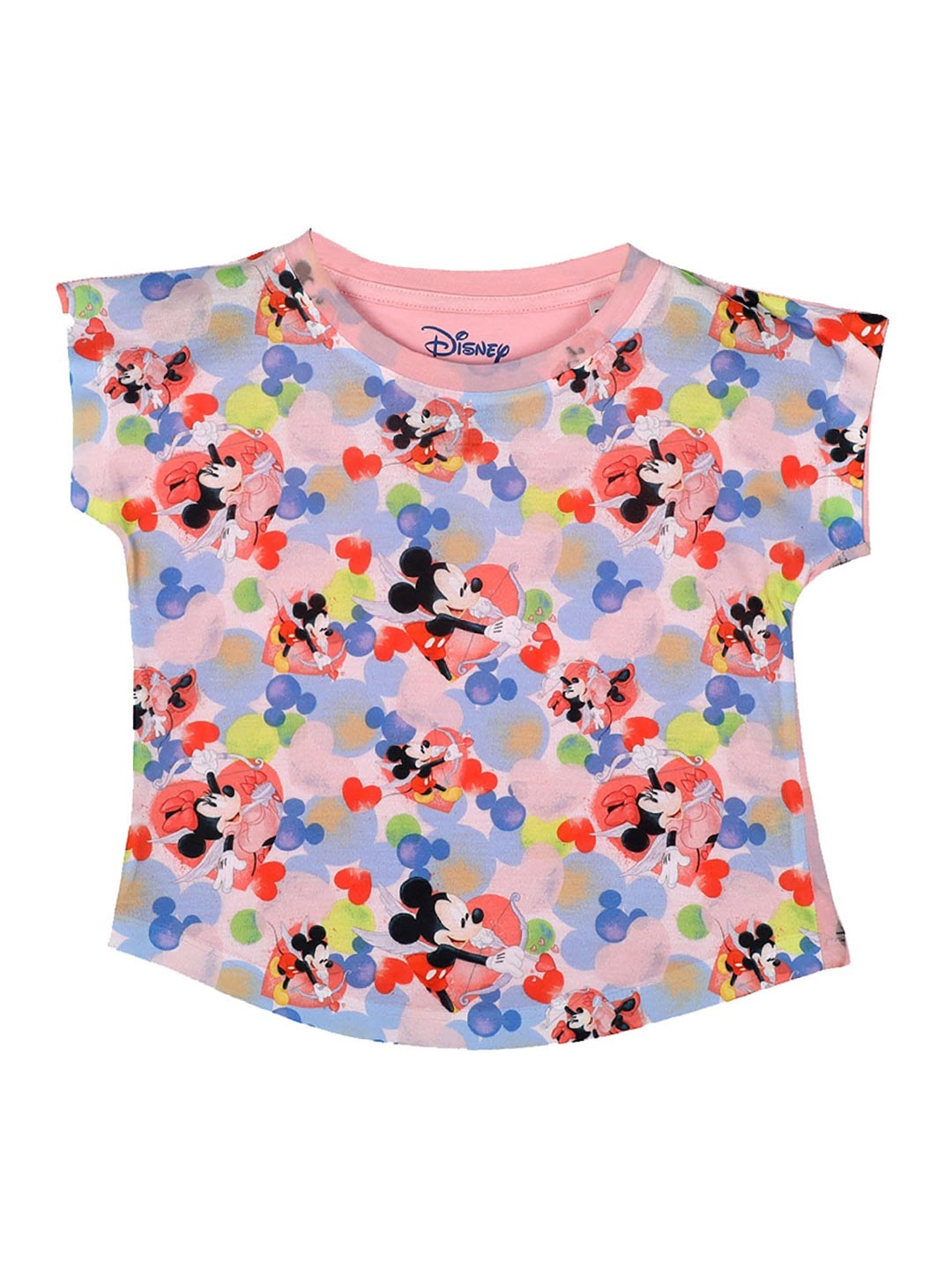 Minnie Girls Pink Minnie Mouse Printed Top