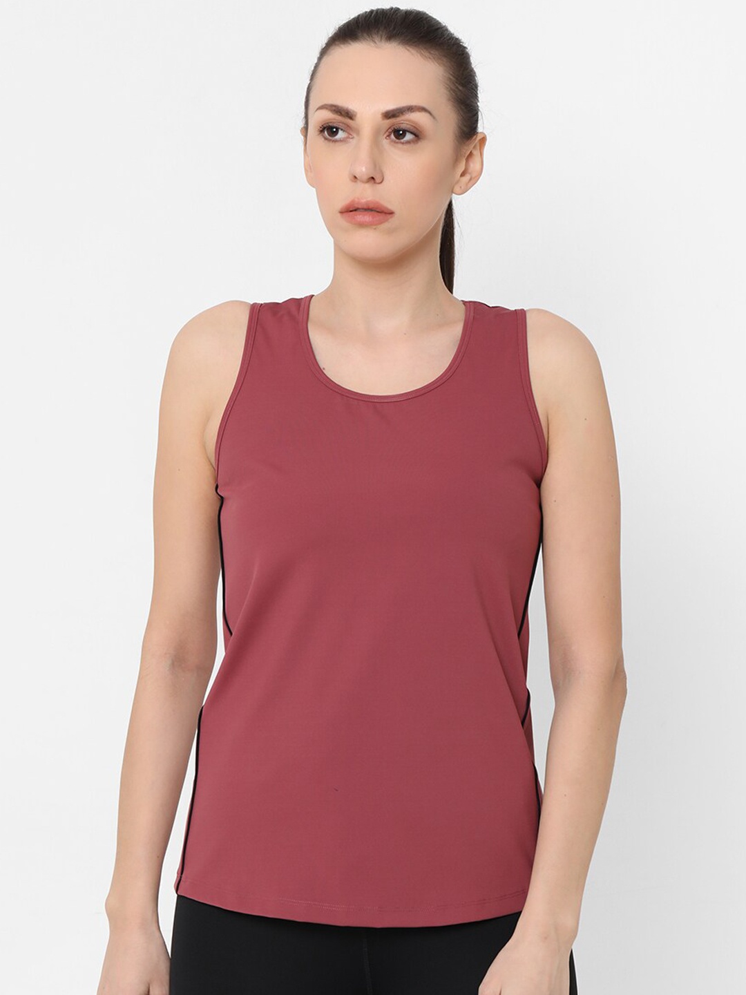 

Tuna London Pink Solid Tank Top