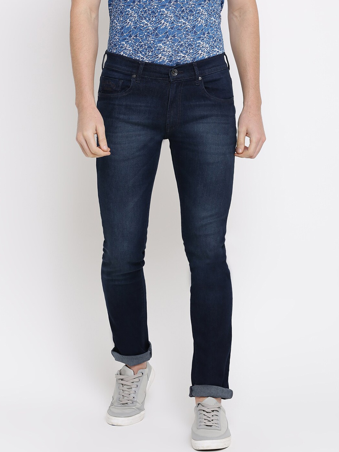 

Pepe Jeans Men Navy Blue Slim Fit Mid-Rise Clean Look Jeans