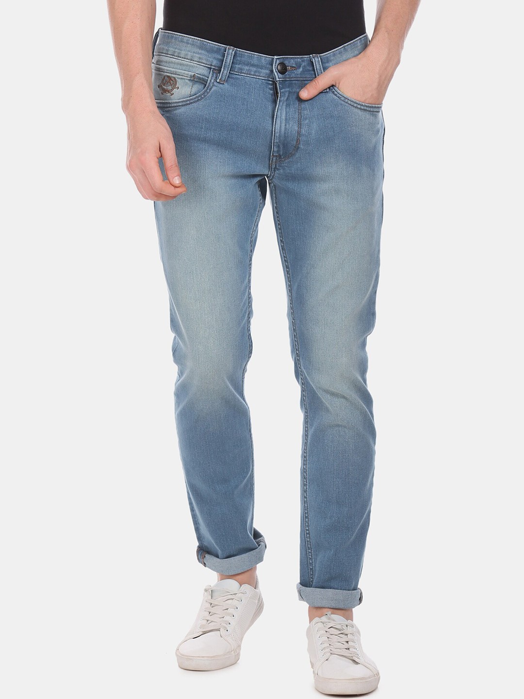 

U.S. Polo Assn. Denim Co. Men Blue Slim Fit Mid-Rise Clean Look Jeans