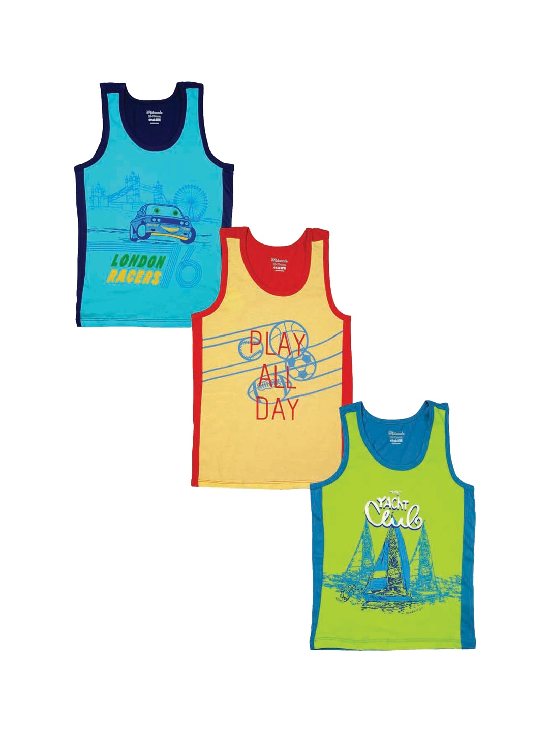 

Zoom Minimondo Boys Pack Of 3 Printed Innerwear Vests, Red