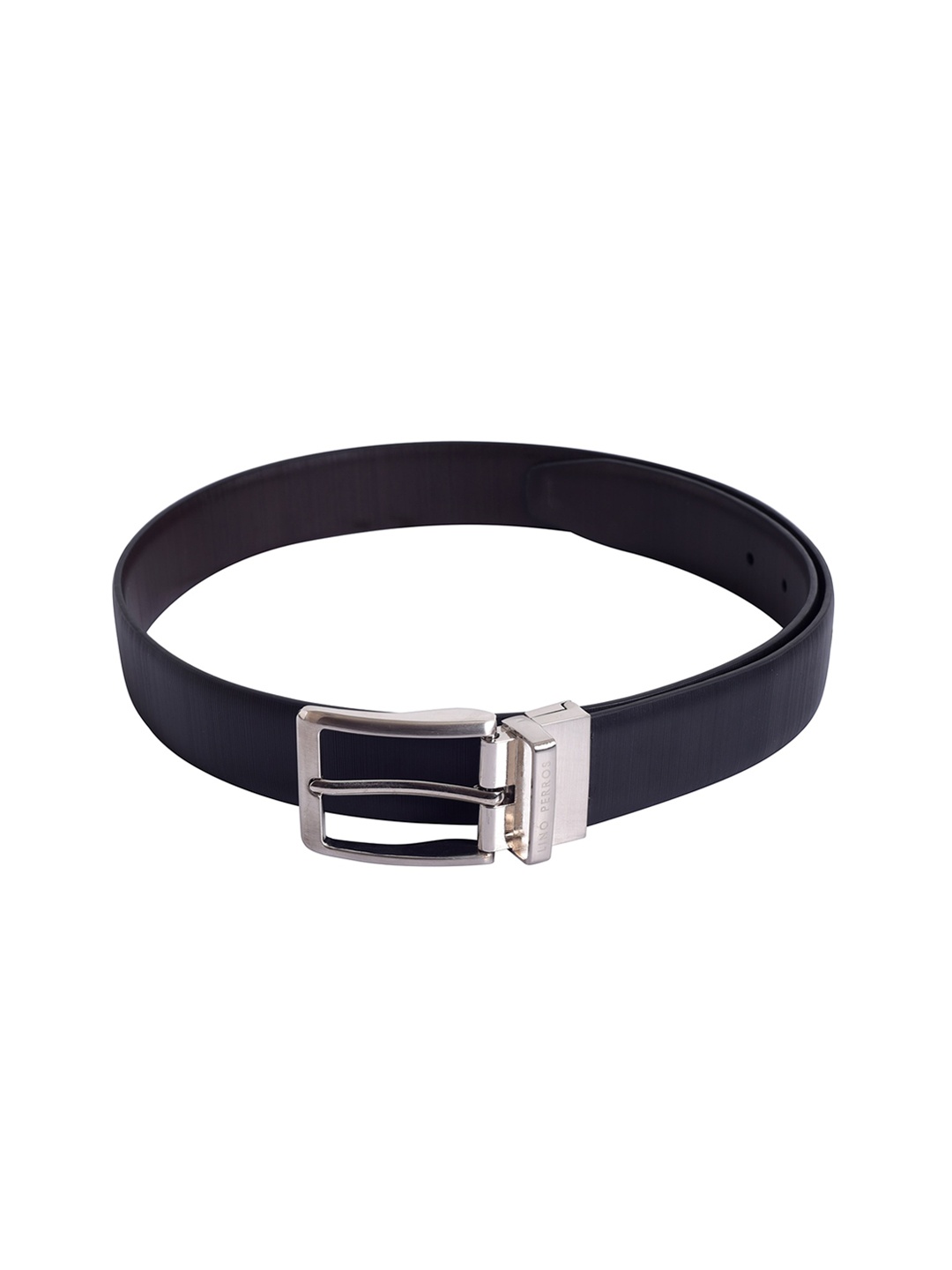 

Lino Perros Men Black Solid Leather Belt