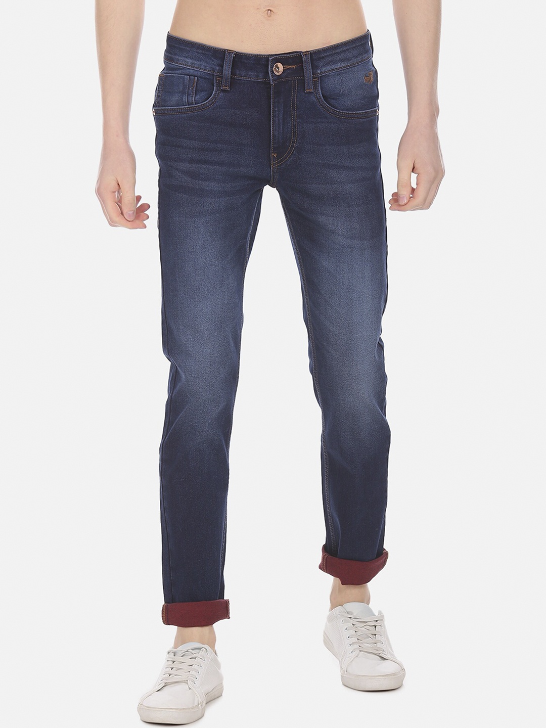 

Flying Machine Men Navy Blue Jackson Tapered Fit Jeans