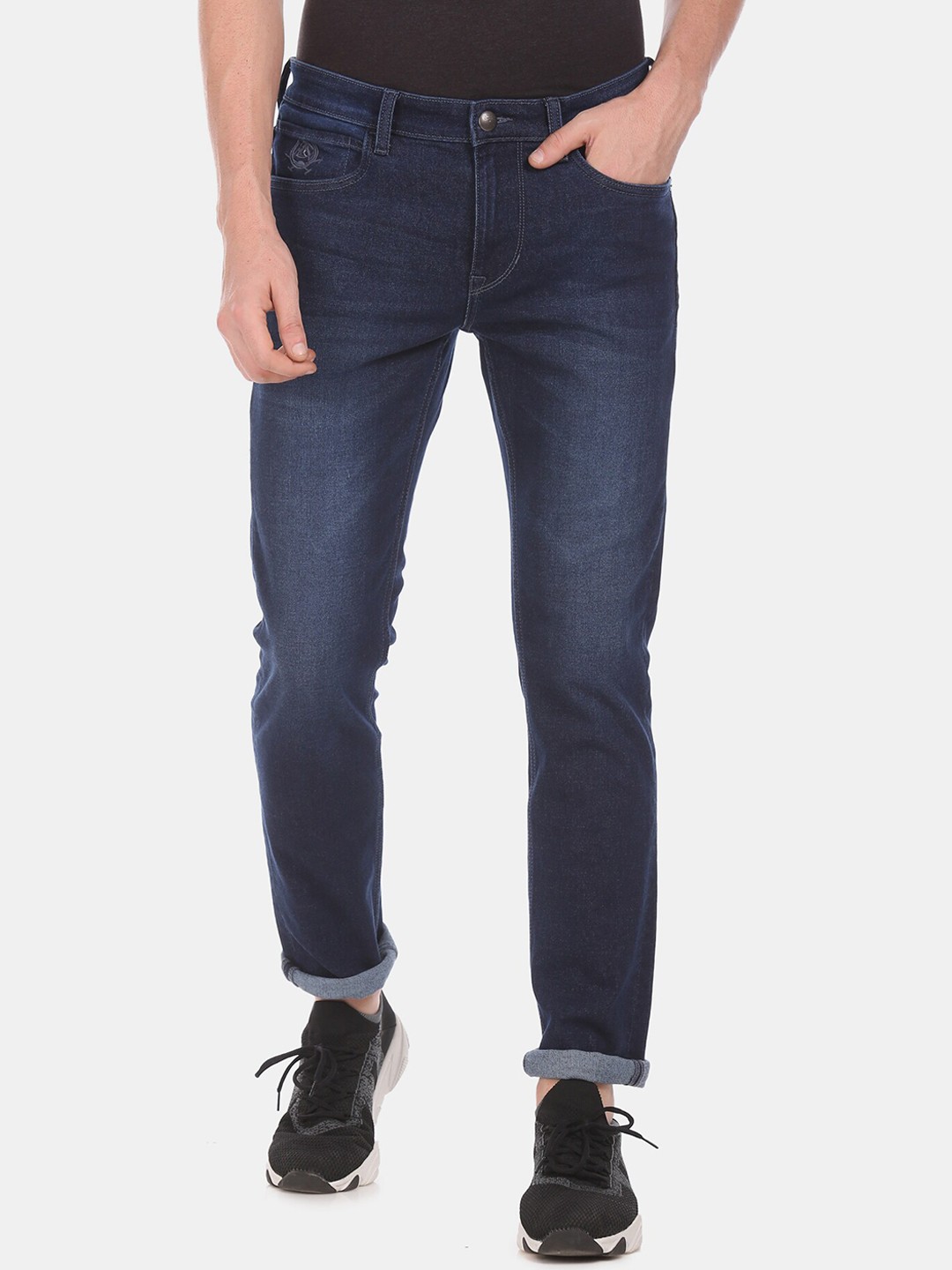 

U.S. Polo Assn. Denim Co. Men Blue Slim Fit Mid-Rise Clean Look Stretchable Jeans