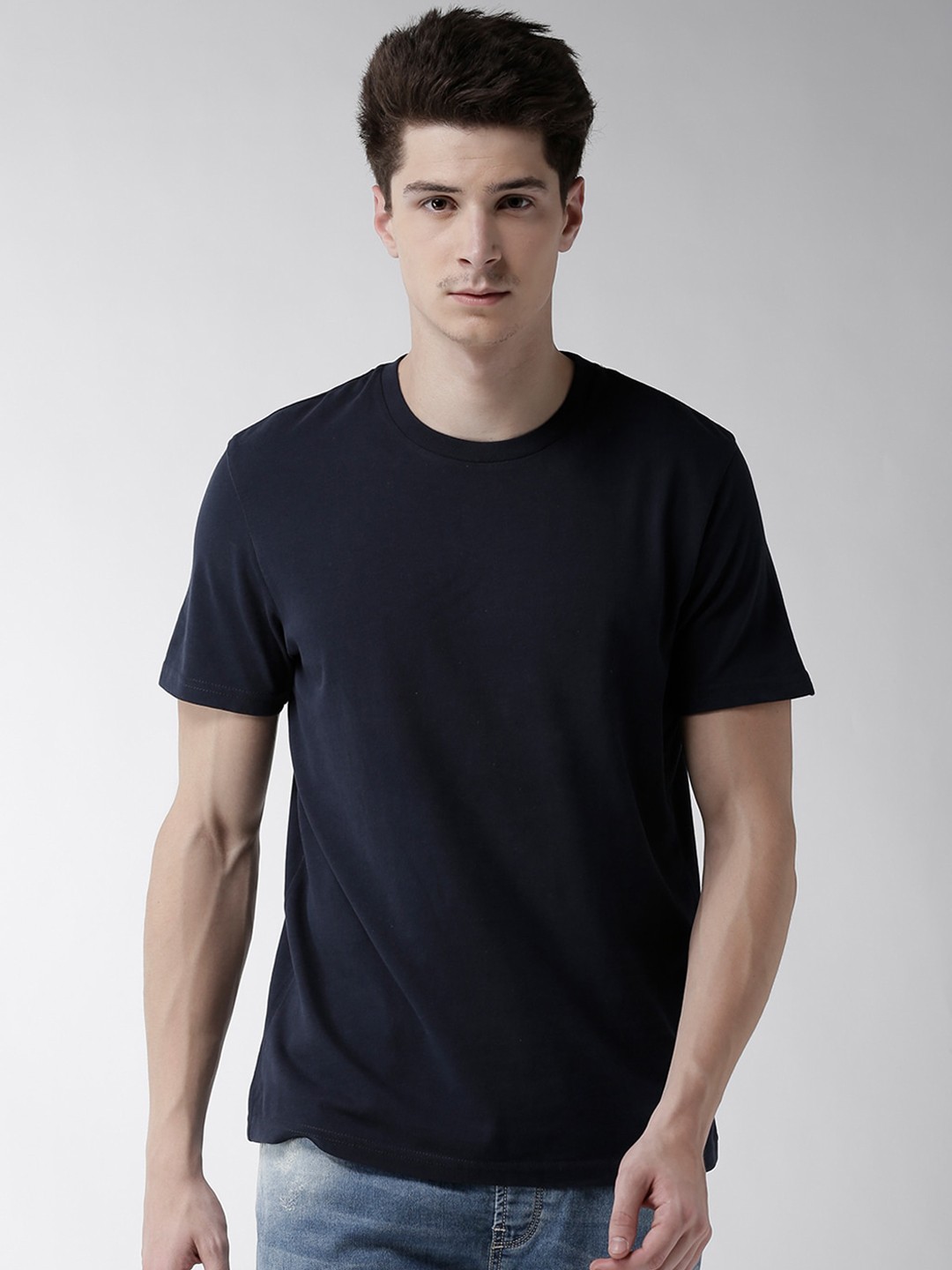 

Celio Men Blue Solid Round Neck T-shirt